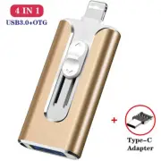 USB Flash Drive 4 in 1 Storage Memory Stick For iPhone iPad PC Android C