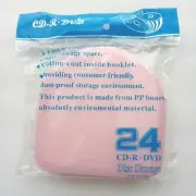Hard Shell CD-R DVD Disc Storage Case Holds 24 Discs 12 2-sided Cotton Sleeves