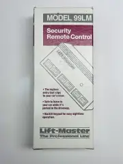 Liftmaster Security Remote Control Garage Door Opener Model 99LM OEM