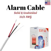 500ft Alarm Security Wire Cable 22/2 Gauge Solid Conductor UTP Unshielded CCA