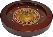 Wooden Roulette Wheel Set, Russian High Glossy Turntable with Grade Precision Bearings and Zinc Alloy Dish, Fair Play Game, for Bar Nightclub Camping Home Friends Party