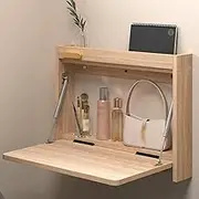 Floating Vanity Desk, Small Wall Mounted Makeup, Wall Mounted Folding Table, for Workshop, Garage, Office, Home(B,36cm/14.1in)