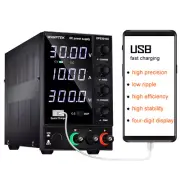 DC Power Supply Adjustable 4 Digit Lab Power Source 30V 10A 60V 5A AC Switching