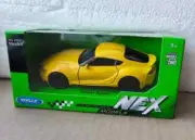 TOYOTA SUPRA YELLOW 1:34-39 1/36-39 WELLY NEX scale model car Pull Back & Go