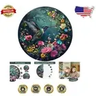Vibrant 500-Piece Round Flower Puzzle with Wooden Storage Box - Ideal Gift