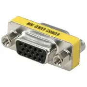 DB15 HD 15Pin VGA SVGA D-SUB Female to Female Coupler Mini Gender Changer DB15HD