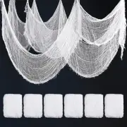 6-Pack Halloween Creepy Cloth, 0.76x1.83m Scary Gauze Cloth[White]