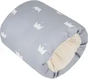 Povkufii Baby Nursing Arm Breastfeeding Pillow Adjustable Nursing Pillow Soft Nursing Arm Pillow Baby Feeding Pillow（Grey Crown）