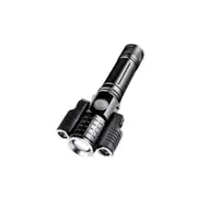 Multifunctional Strong Light Waterproof Flashlight 3 Lamp Head Outdoor Lighting Night Riding Flashlight-E38