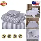 100% Cotton California King Sheets - Cooling Percale Set with 16" Deep Pockets