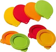 star sound source Silicone Pet Can Covers lids-4 Pack for Pet Dog Cat Food Can Top One Size Fits All Standard Size Dog and Cat Can Tops Universal Silicone Can Lid Cover 4/Pack (4clours)