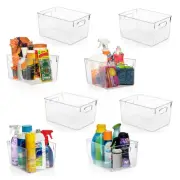 Clear Plastic Storage Bins – Pantry Organizers & Storage Containers, Cabinet ...