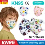 KN95 Protective Kids Face Mask BFE 95% Disposable 3D Face Mask Reusable Children