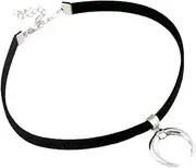 [WOFASHPURET] Crescent Moon Choker for Women Short Necklace Stylish Design for Party Daily Travel