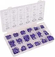 FELTECHELECTR 270pcs 18 O-Ring Seals Compressor Washer Japanese Style Door Curtain O-Ring Kit Air Conditioner o Ring O Rings Assortment Flat Gasket Accessories Rubber Purple Car