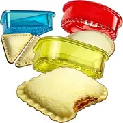 UKKQES Sandwich Cutter and Sealer - Crustless Sandwich Maker - Cut and Seal - Lunch Box and Bento Box - Boys, Girls, Kids Lunch - Sandwich Cutters for Kids - Triangle, Circle, Square