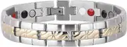Men's Titanium Magnetic Bracelet Arthritis Pain Relief Size Adjustment Health Tools