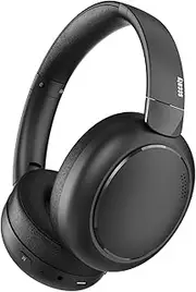 [Sccaty] Over Ear Headphones, Wireless Earphones with Bluetooth 5.3, ANC Function with 55H Playtime, Up to 30dB Space Noise Reduce, CVC 8.0 Mic, Hi-Res Sound, USB-C Charge, Protein Skin Ear Cups