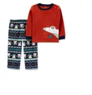 Carter's 4T Toddler Boys' Rocket Ship 2 Piece Fleece Pajama Set / NWT
