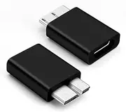 BORLTER CLAMP USB C to USB 3.0 Micro-B Adapter for External HDD/SSD, WD, Seagate, Orico/Sabrent Hard Drive, Toshiba, Samsung T5/T7 etc. Black