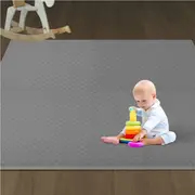 Bopeep Kids Play Mat EVA Foam Kid Crawling 12mm 4PCS Interlocking Carpet 60x60 Grey