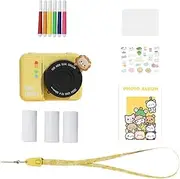 Lyaciomn Kids Instant Print Camera 3Inch Screen WiFi HD Digital Camera with 48MP Dual Lens Thermal Photo Paper (Yellow) Easy Install Easy to Use