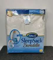 Halo Sleep Sack Swaddle Wearable Micro Fleece Blanket Newborn NB 6-12lbs White
