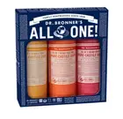 Dr. Bronner's Pure-Castile Soap Liquid 237ml x 3 Pack (Citrus, Rose, Tea Tree)