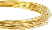 BENECREAT 16 Gauge 32.8 Feet Round Pure Copper Wire Gold Brass Wire for Jewelry Beading Craft Work