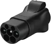 16A Type2 EV Charger or Adapter for Type2 Charging Station, Type2 Discharger (Not for Type2 EV)(T2 Converter Black)