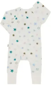Bonds: Long Sleeve Newbies Coverall - Dreamy Stardust White (Size 00)