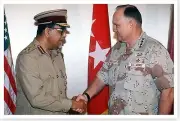 General Norman Schwarzkopf With Qatar General Operation Desert Storm 8x12 Photo