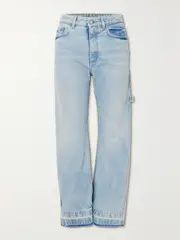 [Stella McCartney] Stella McCartney - Distressed Mid-rise Straight-leg Jeans - Blue - 24 24 Blue