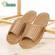 Summer Women Men Casual Home Rattan Slipper Sandal Bamboo Linen Slippers Shoes BSH01