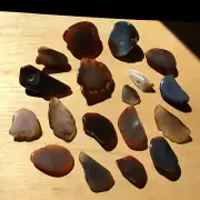 2LB Lot 18 Geode Display Stones Polished Agate Crystal Mix End Cut Rock Slices