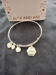 alex and ani bracelet silver Sister
