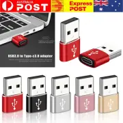 USB Type C Female to USB A Male Charging Port Power Adapter Fast Converter