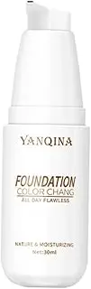 Nude Makeup Foundation Moisturizing Liquid Foundation Fluid Skin Tone Blurs Dark Circles Portable Size for Occasion