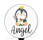 Penguin Badge Holder, Penguin Retractable Badge Reel, Personalized Reel GG5835A