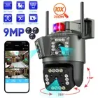 WiFi Wireless CCTV Camera 9MP 3 Screen 3 Lens Motion Detection & Auto Tracking