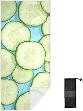 Yoogain Blue Cucumber Vegetable Pool Towels 31" x 70" Soft & Absorbent Extra Large Beach Towels for Women, Travel, Camping & Vacation