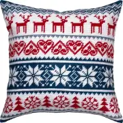 Tapestry Pillow Cover DIY kit "Christmas deer" Needlepoint kit Printed canvas