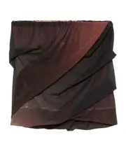 The Attico Gradient-Effect Semi-Sheer Mini Skirt IT42 Black