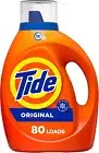 Tide Liquid Laundry Detergent, HE Compatible, Original Scent, 80 loads 105 fl oz
