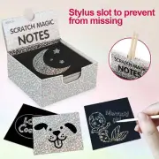 Hidden Designs Painting Colorful Rainbow Scratch Art Kit Scratch Paper DIY