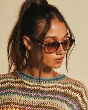 [Indie Eyewear] Indie Eyewear Women's Leo Sunglasses in Brown One Size Brown
