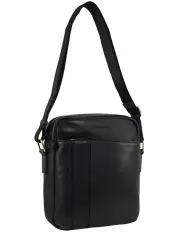 [PIERRE CARDIN] Leather Versatile Crossbody Bag in Black