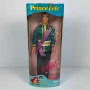Vintage 90s Tyco The Little Mermaid Prince Eric Doll NRFB Boxed New Teal Suit