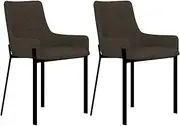 Dining Chairs Set Brown Fabric Kitchen Chair Dining Room Metal Chairs para - Comedor, Dinning, Sillas