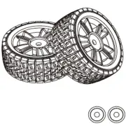 2PCS MJX 14301 1/14 RC Car Original Parts 1415A1 14301 Rubber Tires 1415A2 14302 Rubber Tires 1415B1 14301 TPR Tires 141